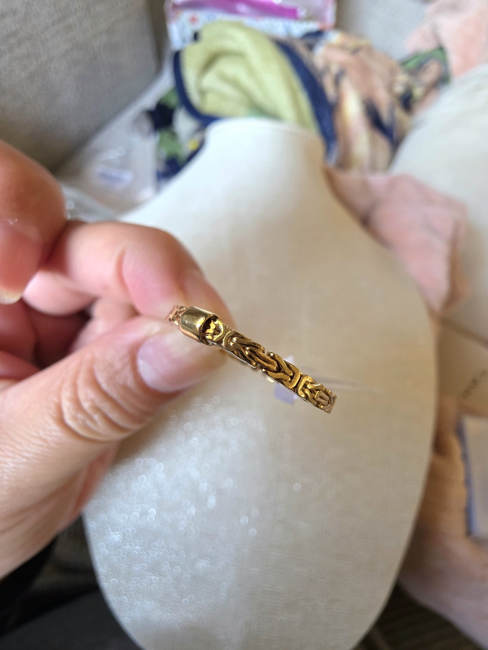 JTV 18K Yellow Gold Over Sterling Silver 2.5mm Byzantine Band Ring - Size 12.5 - Picture 7 of 12